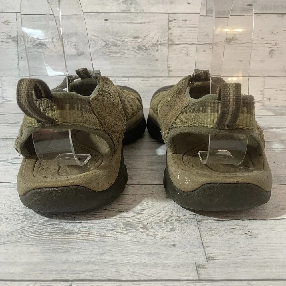 Keen Sandals Mens 13 Green Brown Waterproof Outdoor Hiking Rugged Trail Shoes